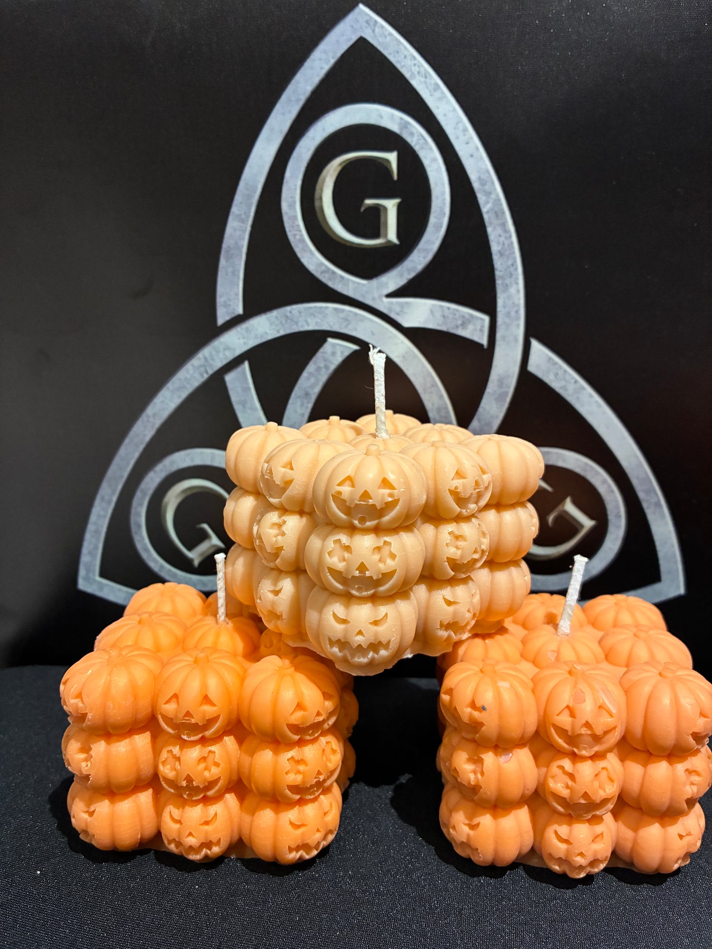 Stack of Spooky Pumpkins