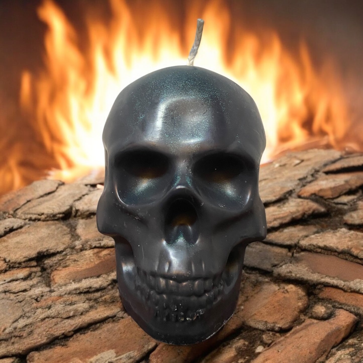 Large Skull Candle