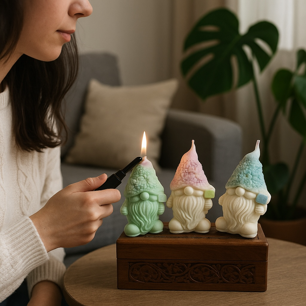 Mr Flowers Gonk Candle