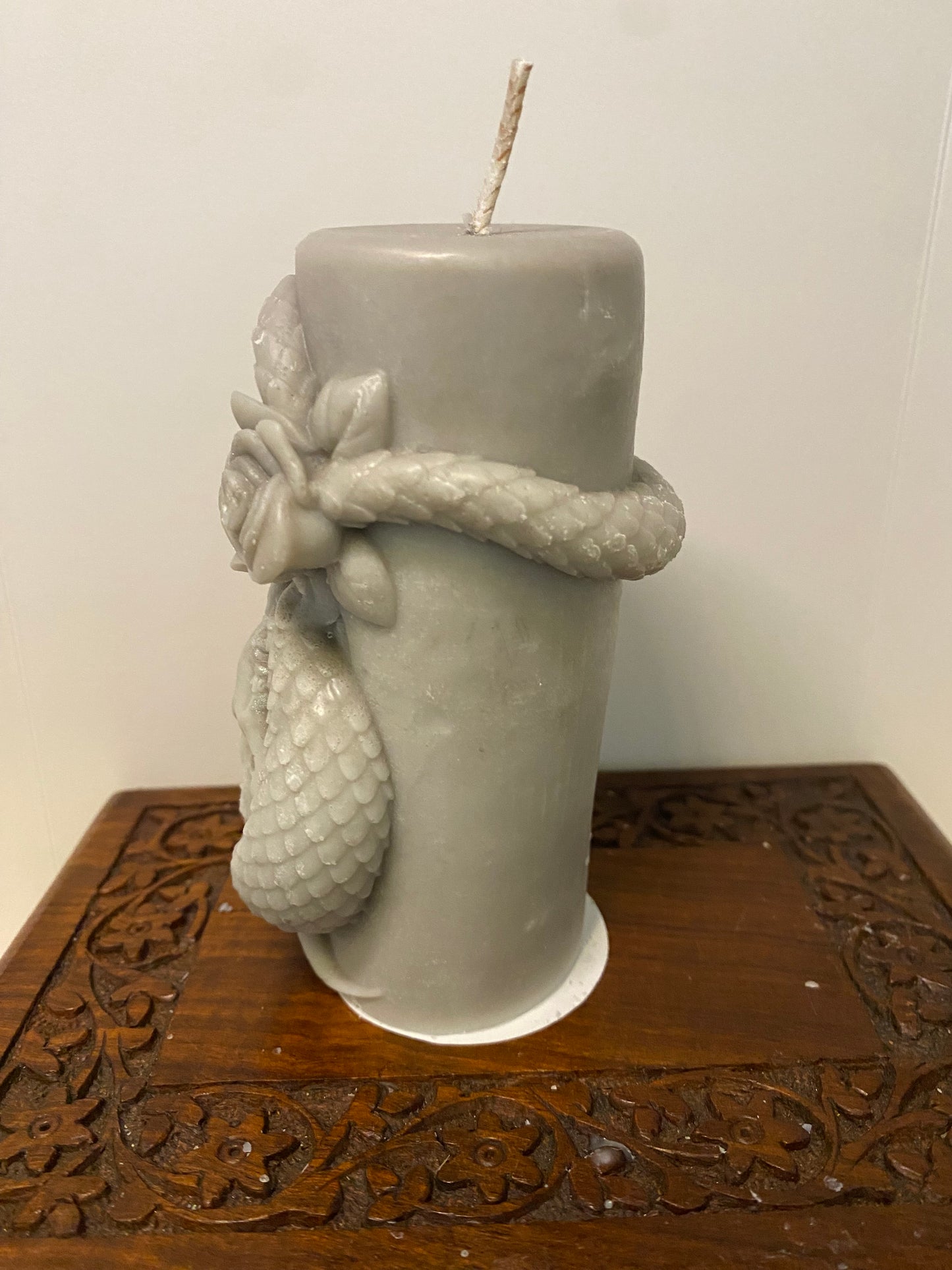 Small Skull & Snake Pillar Candle