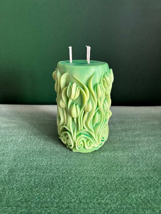Pillar Candle - Leaves