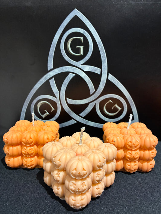 Stack of Spooky Pumpkins